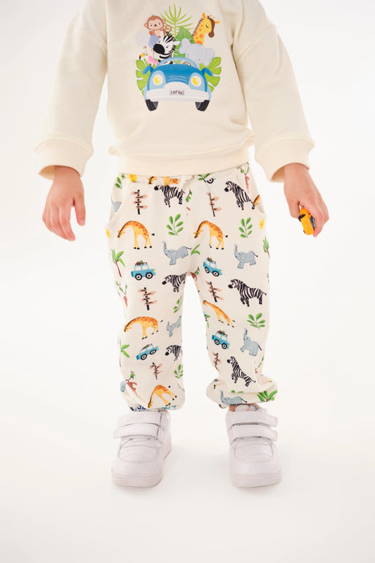 Baby Animal Safari Terry Joggers