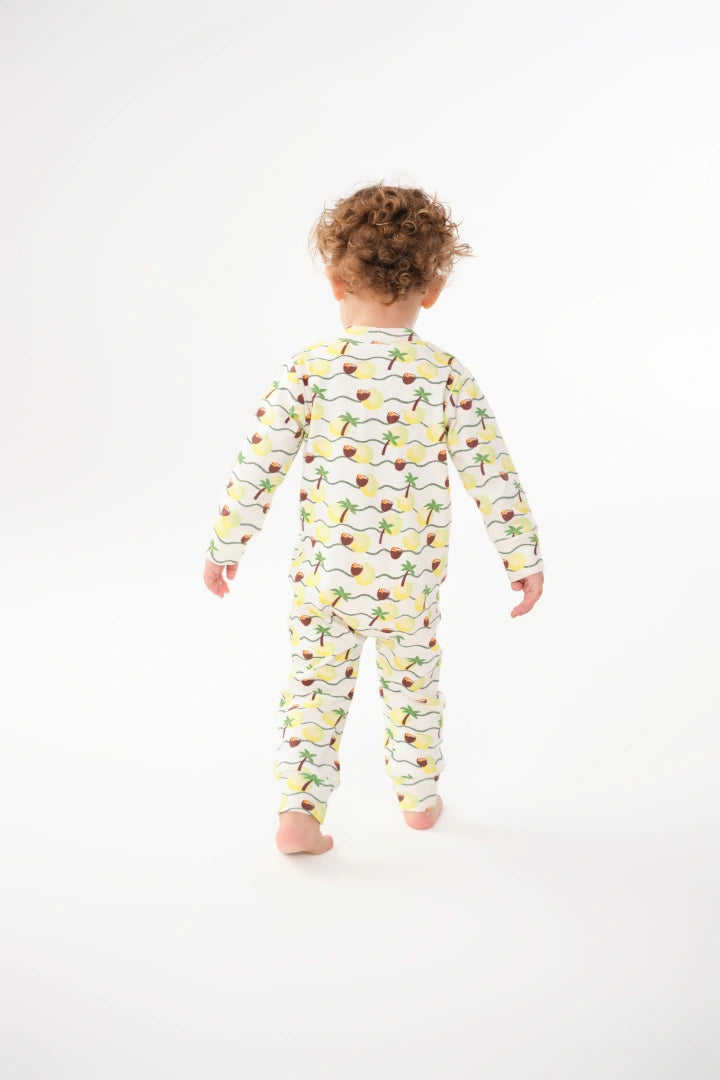 Baby Palm Print 2-way Zip Sleepsuit