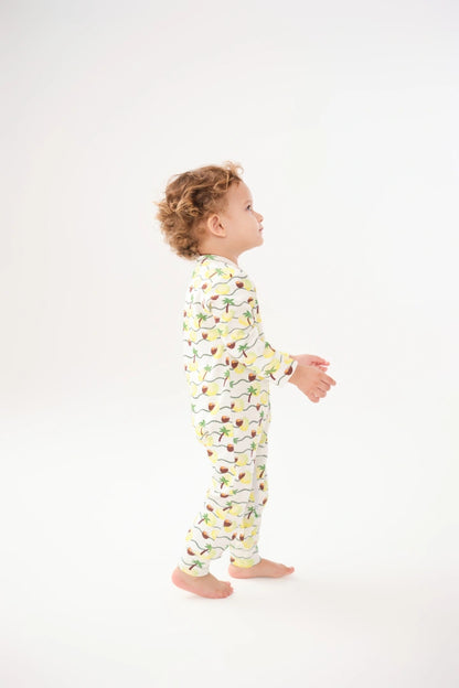 Baby Palm Print 2-way Zip Sleepsuit