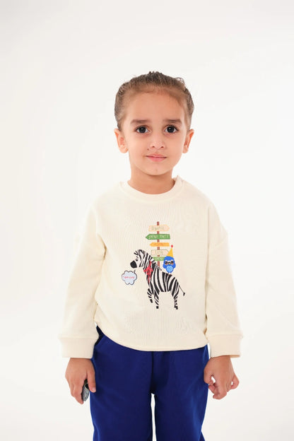 Baby Drop Shoulder Sweatshirt - Where Is The Party Print